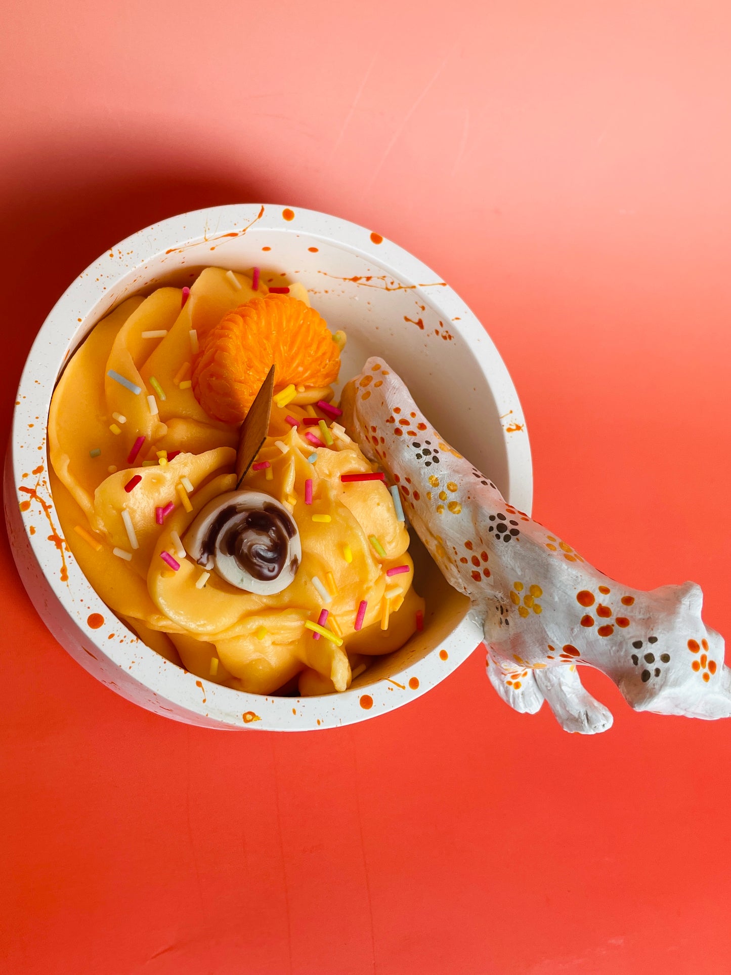 WILD COMPANIONS- Leopard&Fruit Sundae Candle Bowl