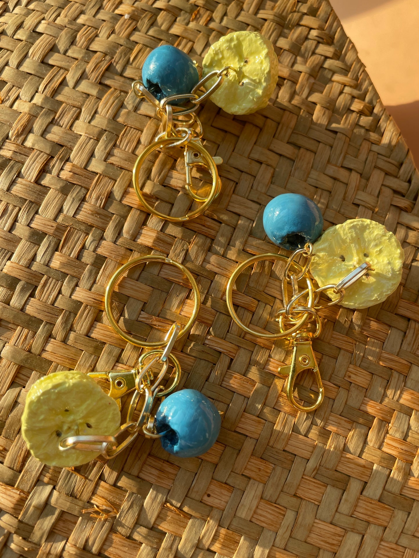 Banana&Blueberry Keyring / Bag Charm