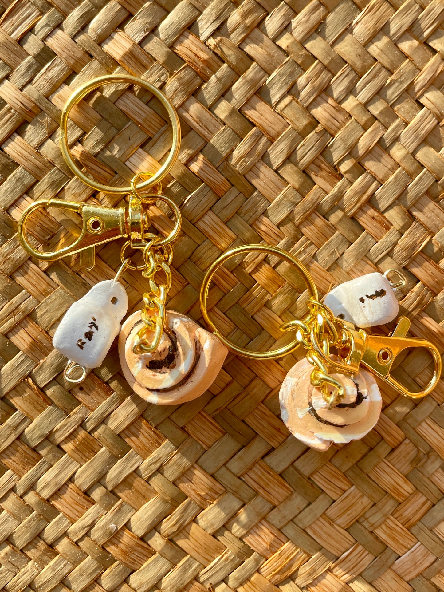 Cinnamon roll&Cup Coffee Keyring / Bag Charm