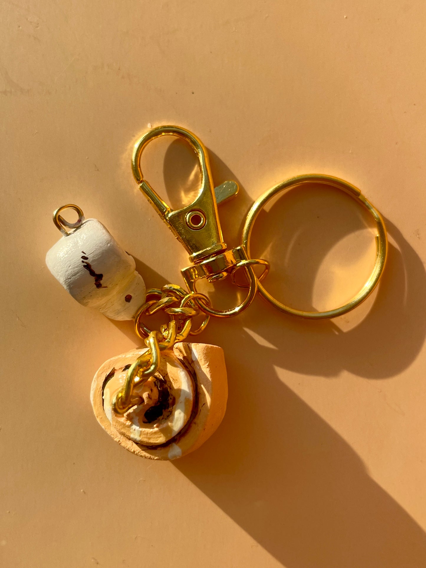 Cinnamon roll&Cup Coffee Keyring / Bag Charm