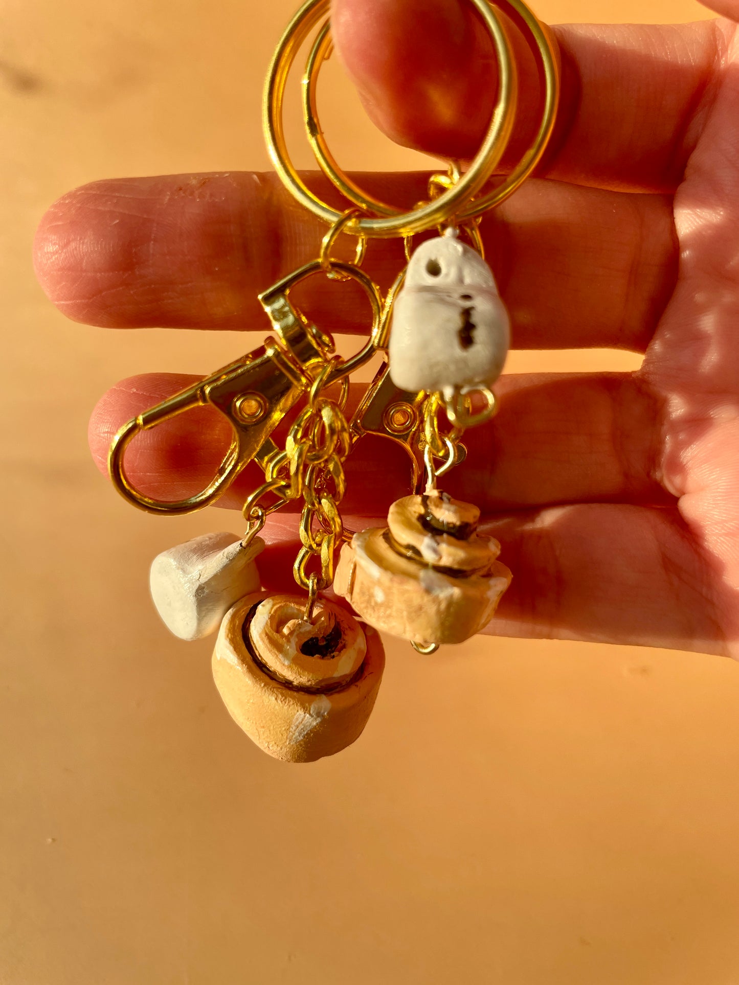 Cinnamon roll&Cup Coffee Keyring / Bag Charm