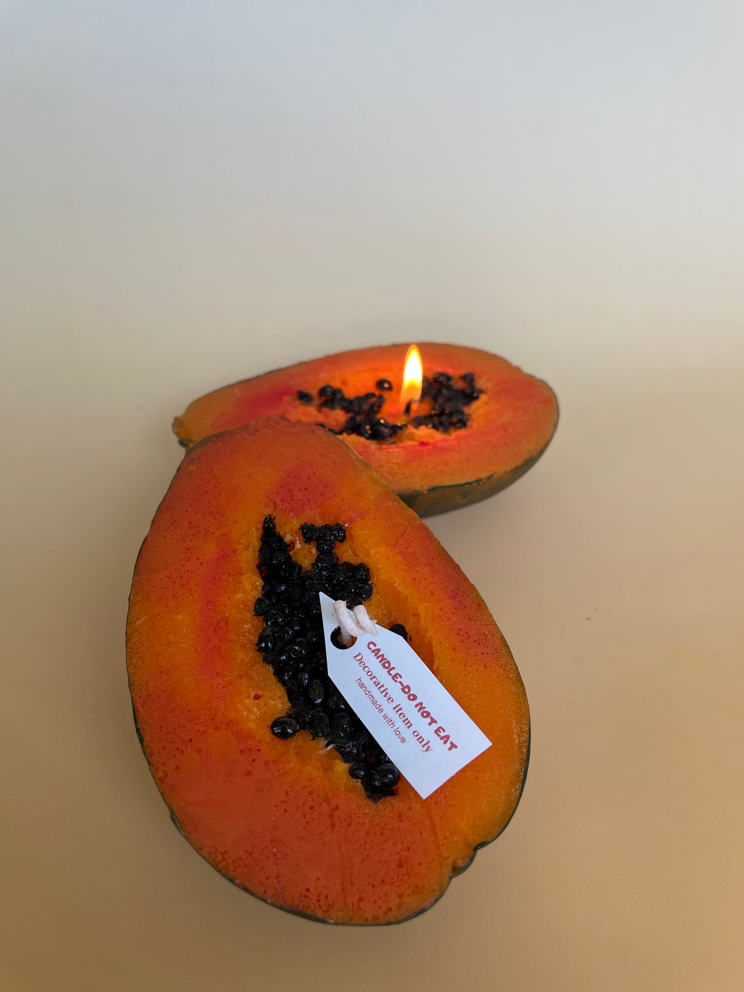 Papaya Candle – Handmade Realistic Decorative Candle