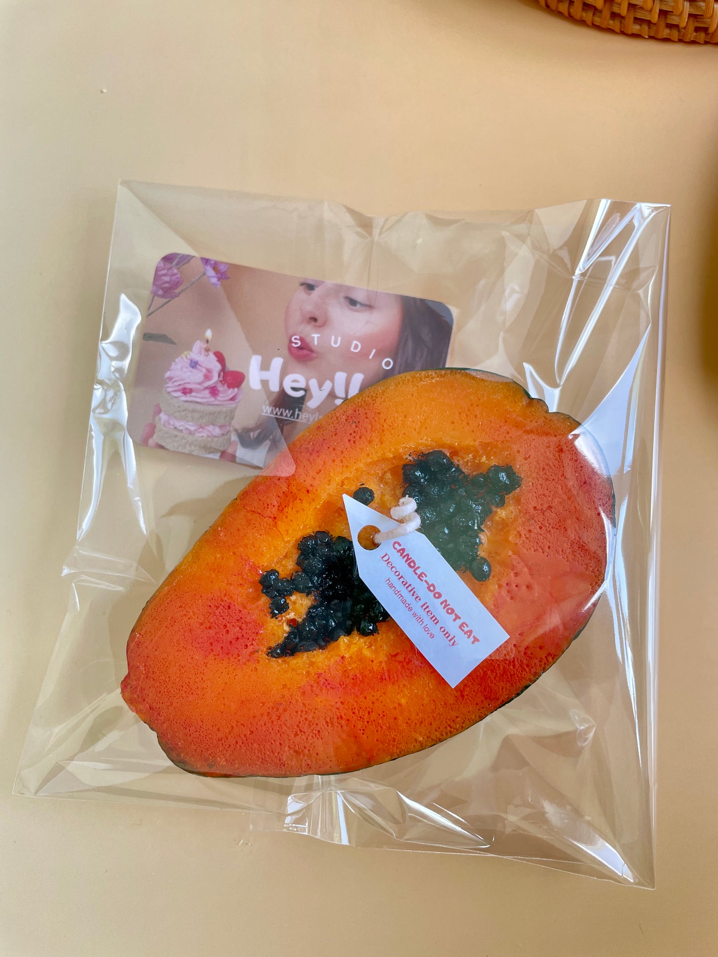 Papaya Candle – Handmade Realistic Decorative Candle