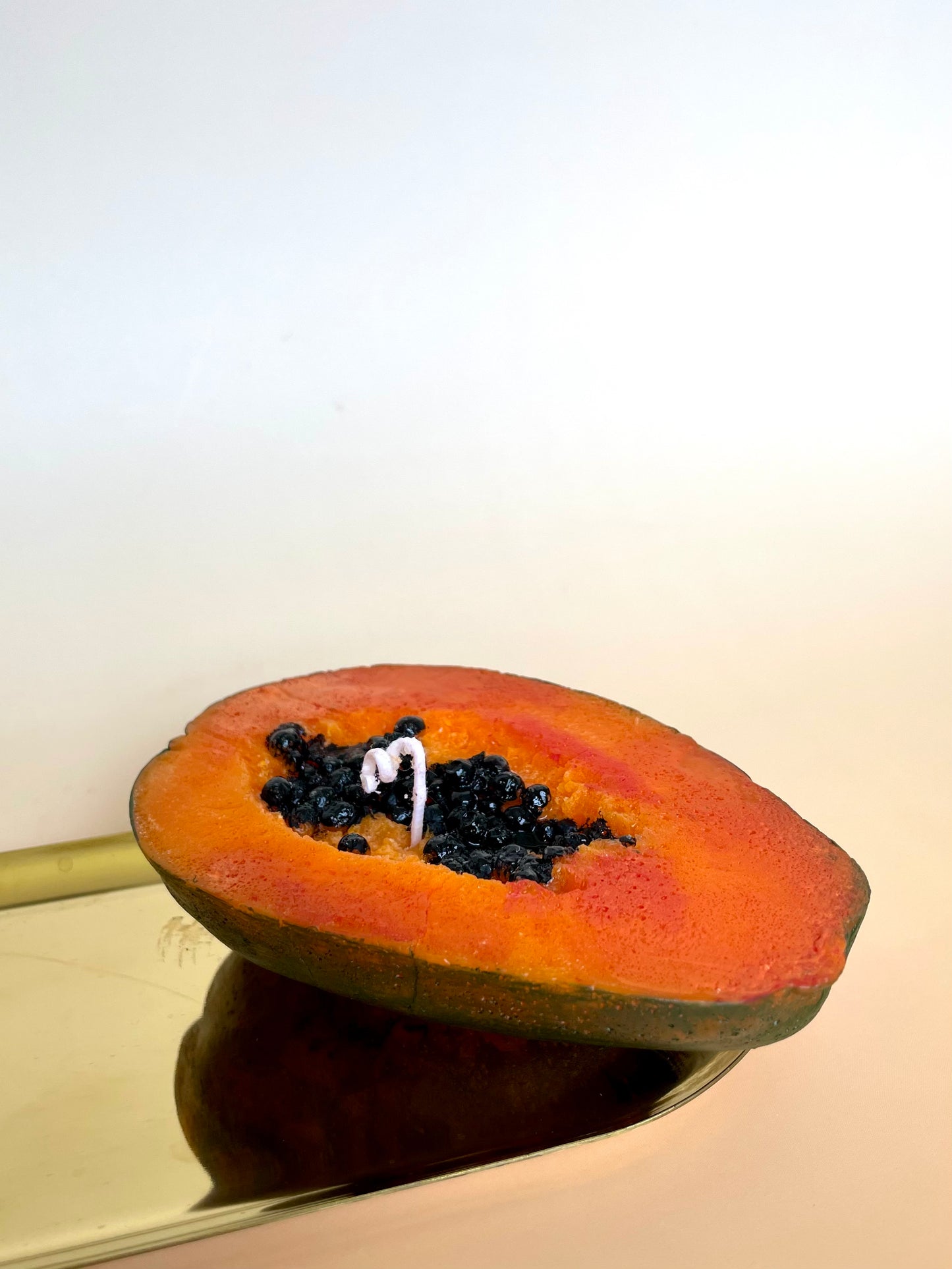 Papaya Candle – Handmade Realistic Decorative Candle