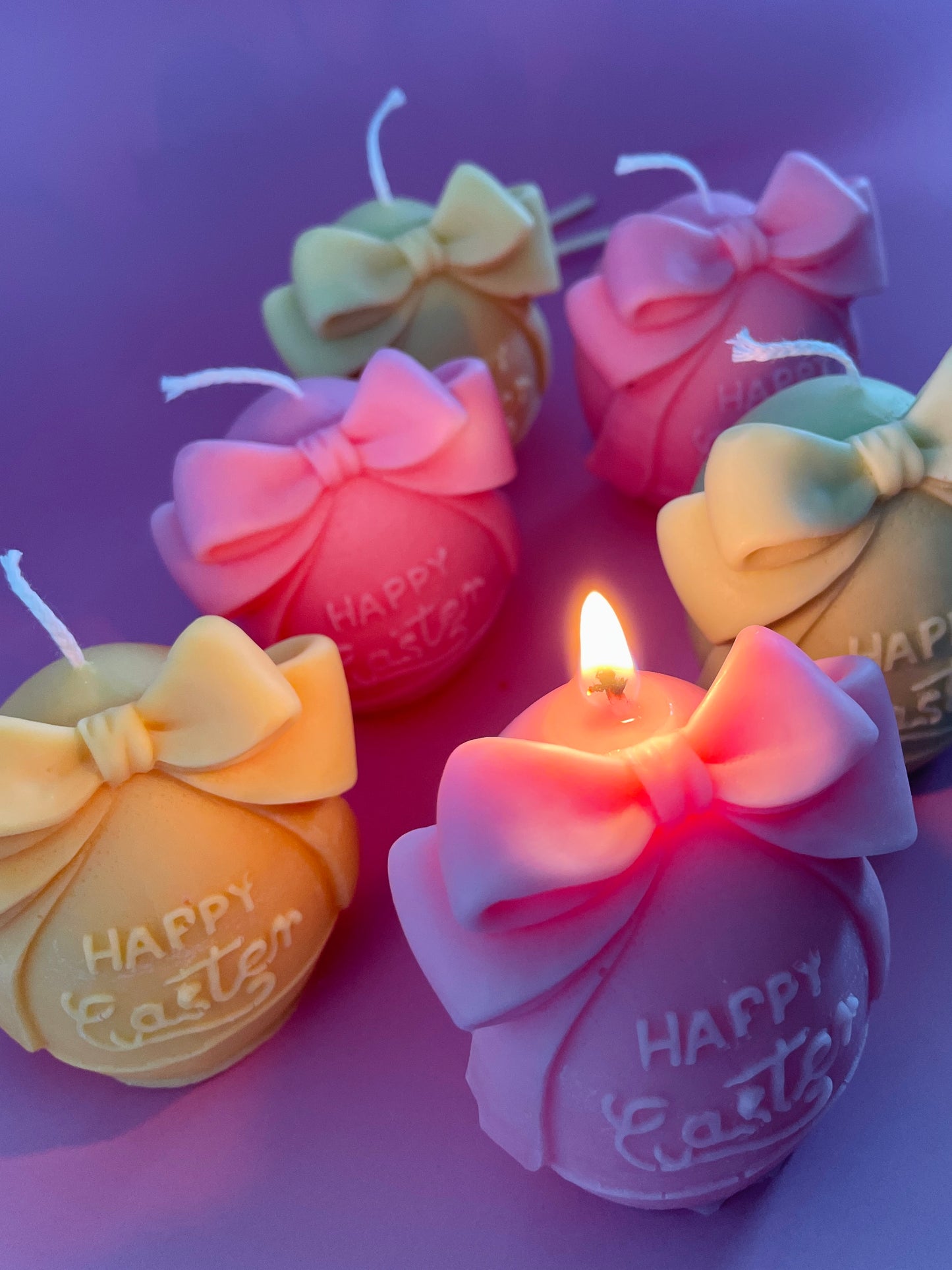 EASTER WISHES RIBBON EGG CANDLE