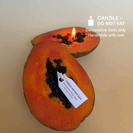 Papaya Candle – Handmade Realistic Decorative Candle