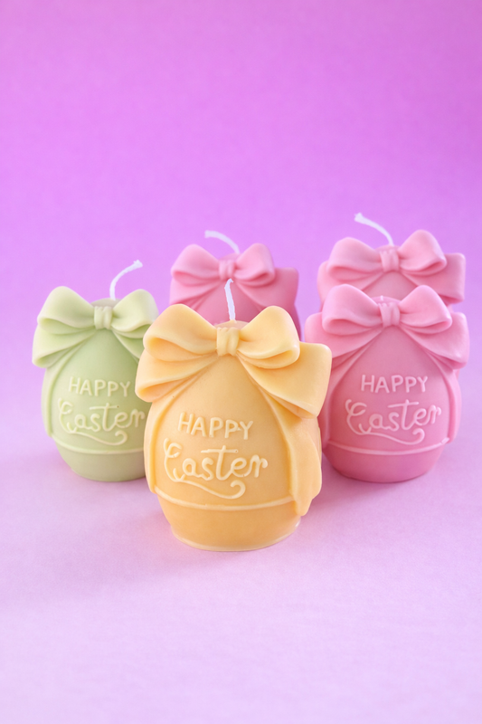 EASTER WISHES RIBBON EGG CANDLE