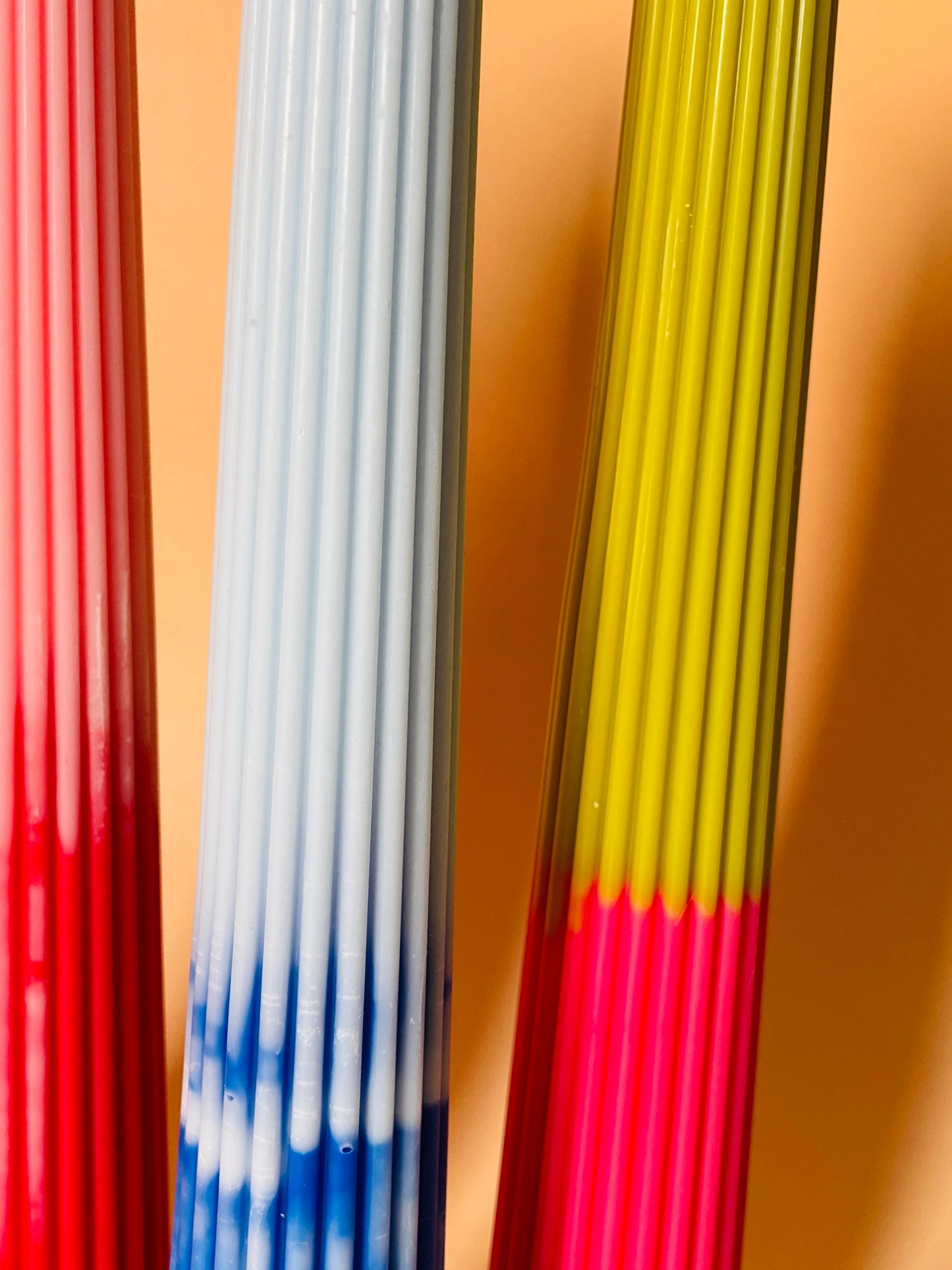 Pintstripe Cylindrical Candle