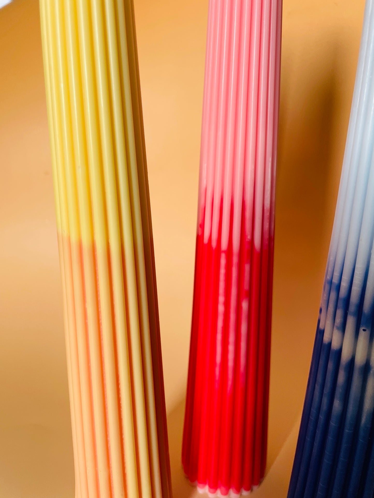 Pintstripe Cylindrical Candle