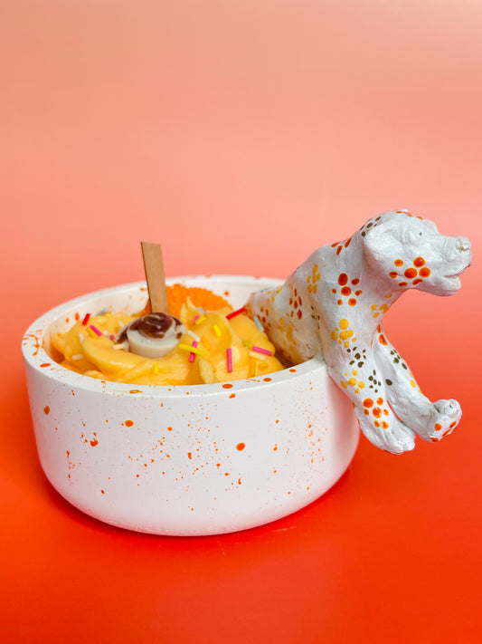 WILD COMPANIONS- Leopard&Fruit Sundae Candle Bowl