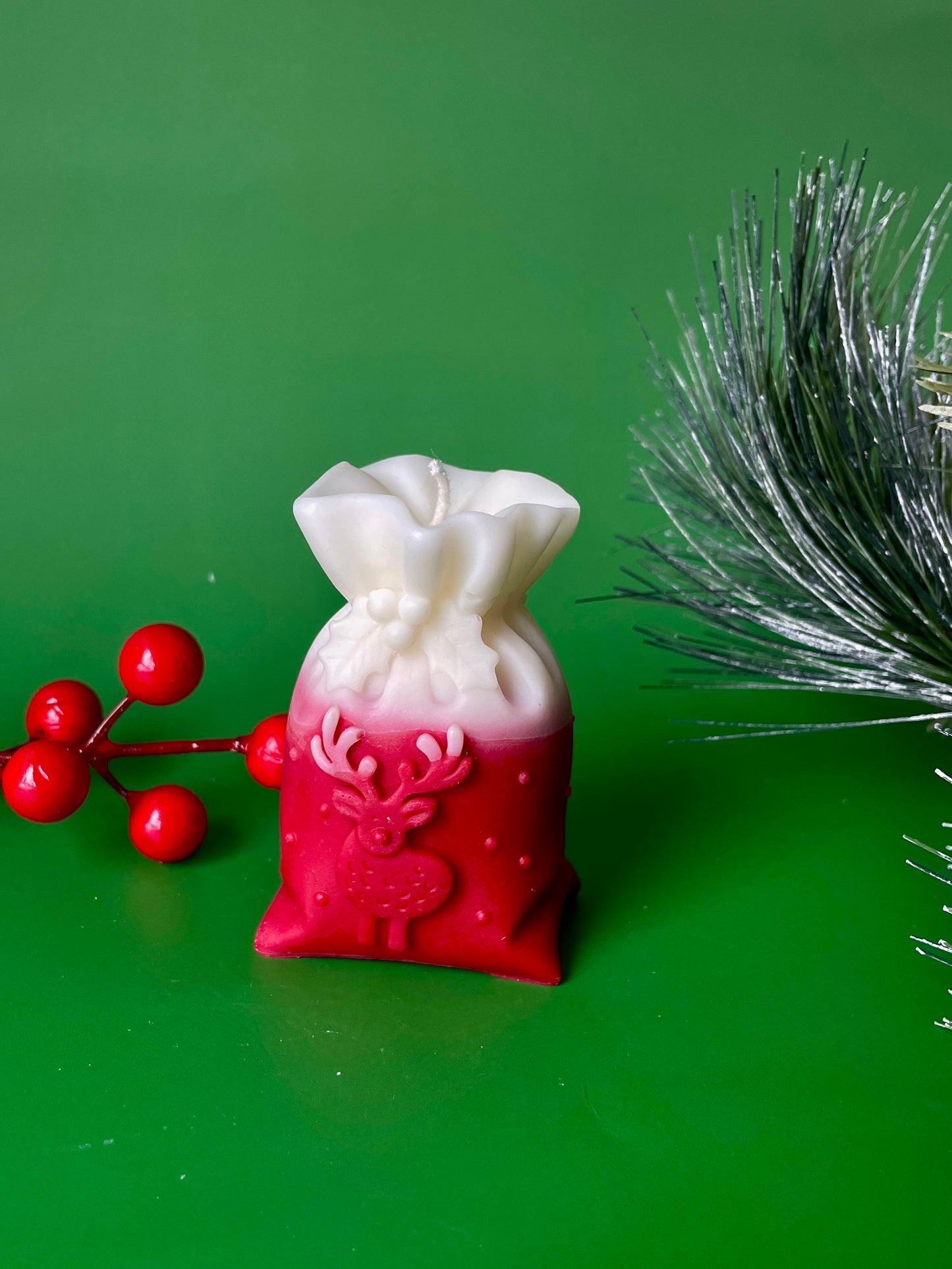 CHRISTMAS GIFT BAG-2pcs- green&red