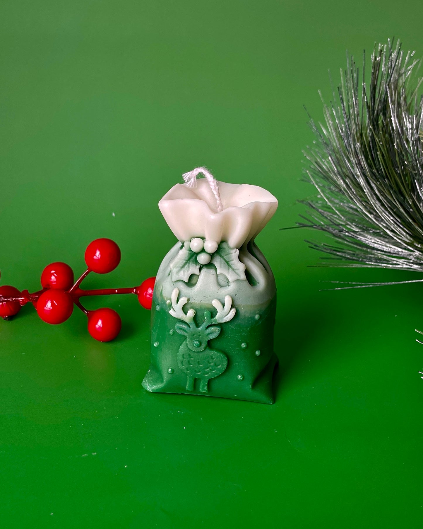 CHRISTMAS GIFT BAG-2pcs- green&red