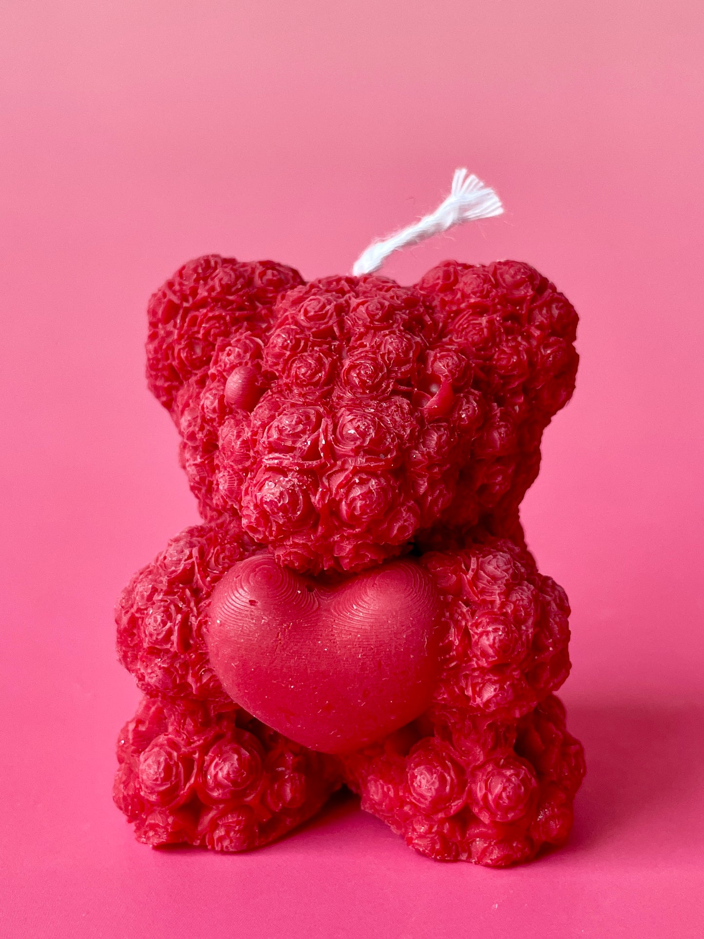 Red Teddy Bear Candle